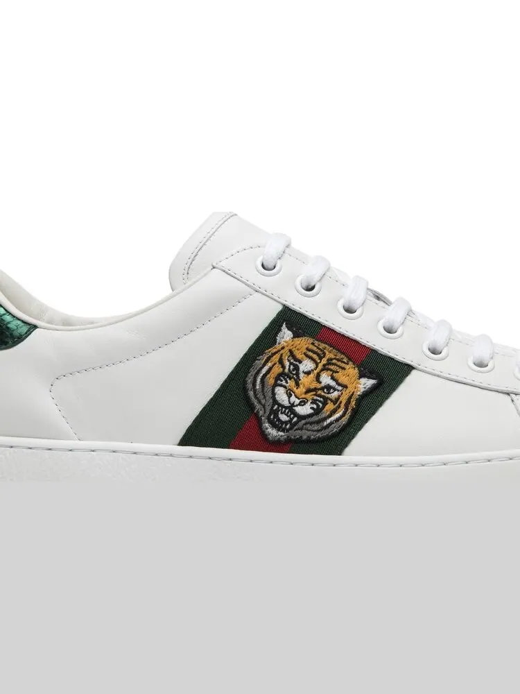 Кроссовки Gucci Ace Embroidered Tiger — изображение 2 из 8, тигровый оранжевый