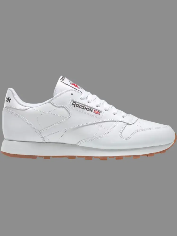 Кроссовки classic leather 'intense white gum' Reebok — изображение 1 из 1, белый
