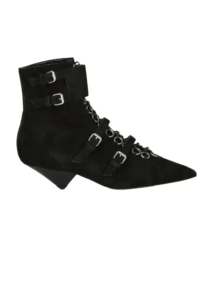 Ботинки Saint Laurent Wmns Blaze Suede Ankle Boot 'Black' — изображение 1 из 1, черный