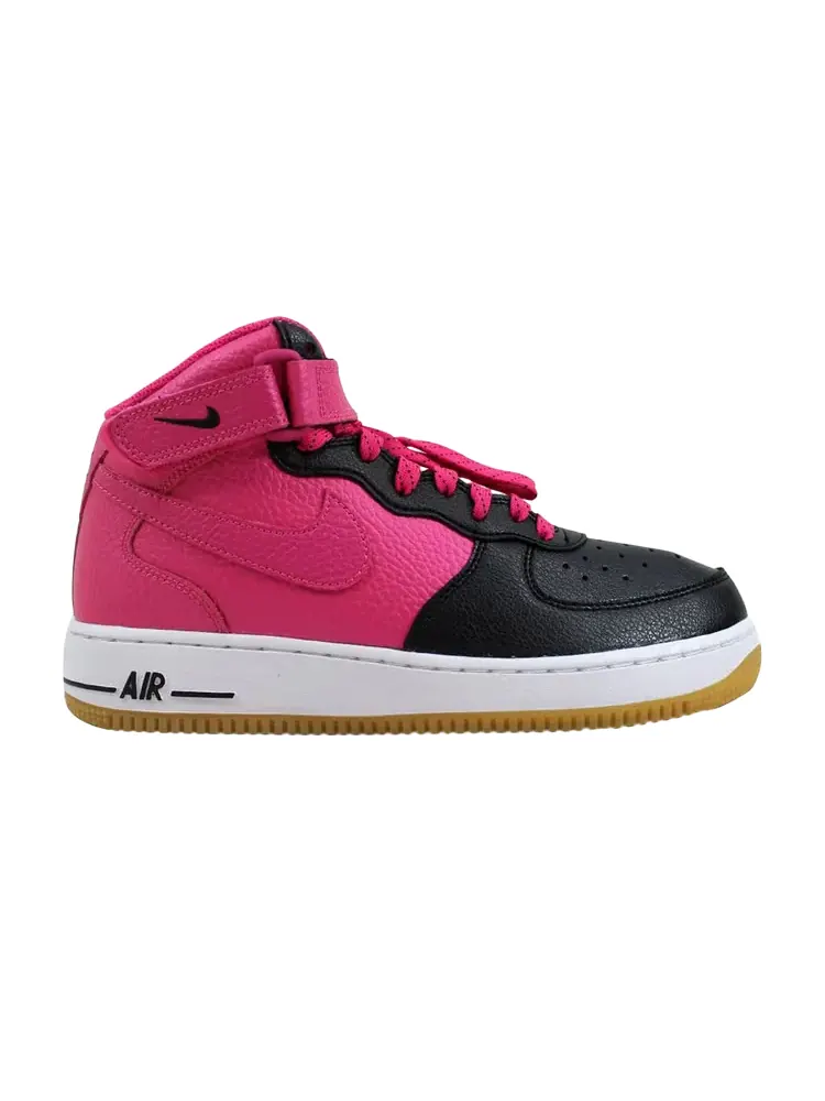 Кроссовки Nike Air Force 1 Mid GS 'Black Vivid Pink' — изображение 1 из 1, розовый