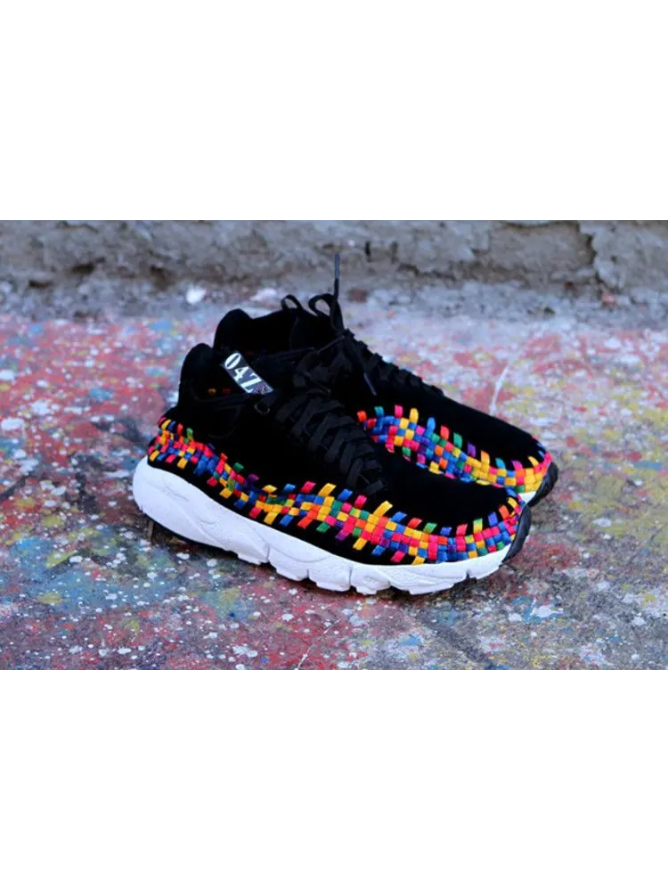 Кроссовки Nike Air Footscape Wvn Chkka Prm Qs — изображение 2 из 9, черный/черный-белый