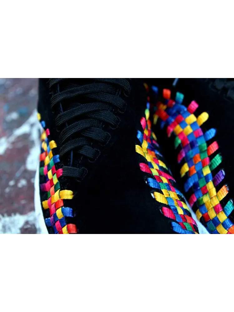 Кроссовки Nike Air Footscape Wvn Chkka Prm Qs — изображение 3 из 9, черный/черный-белый