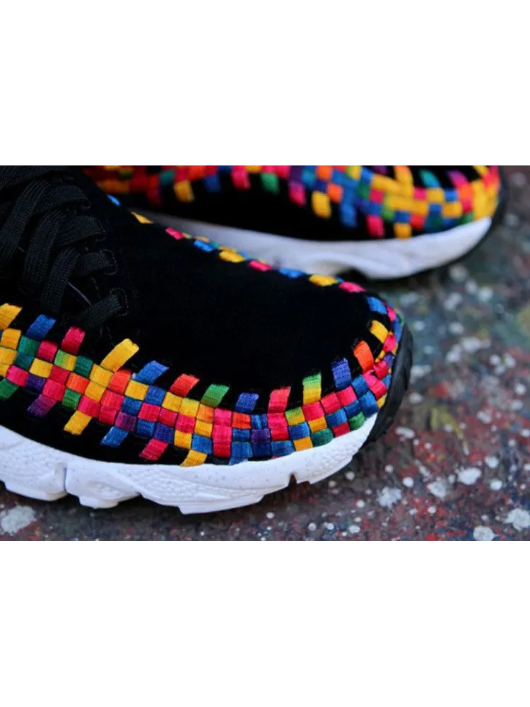 Кроссовки Nike Air Footscape Wvn Chkka Prm Qs — изображение 5 из 9, черный/черный-белый