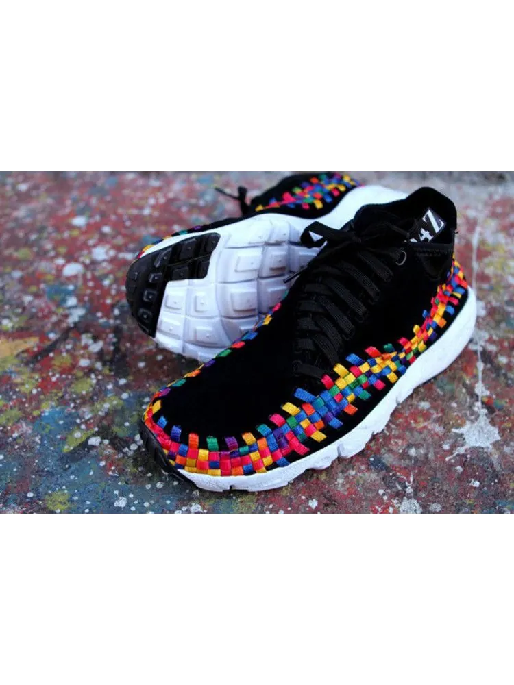 Кроссовки Nike Air Footscape Wvn Chkka Prm Qs — изображение 6 из 9, черный/черный-белый