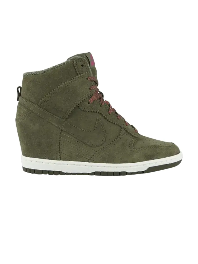 Кроссовки Nike Wmns Dunk Sky Hi — изображение 1 из 1, оливковый