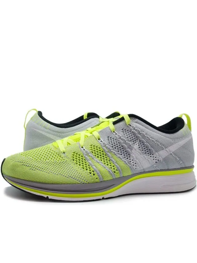 Кроссовки Nike Flyknit Trainer + 'Volt White' — изображение 3 из 4, зеленый