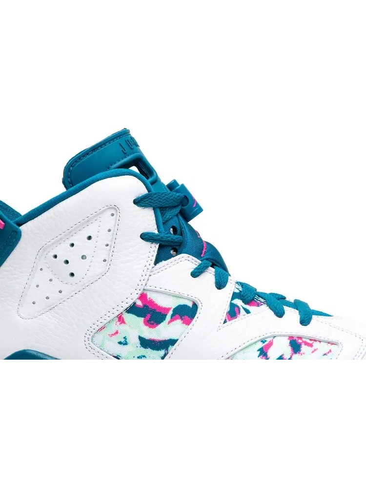 Кроссовки Air Jordan 6 Retro GS Green Abyss — изображение 2 из 8, белый