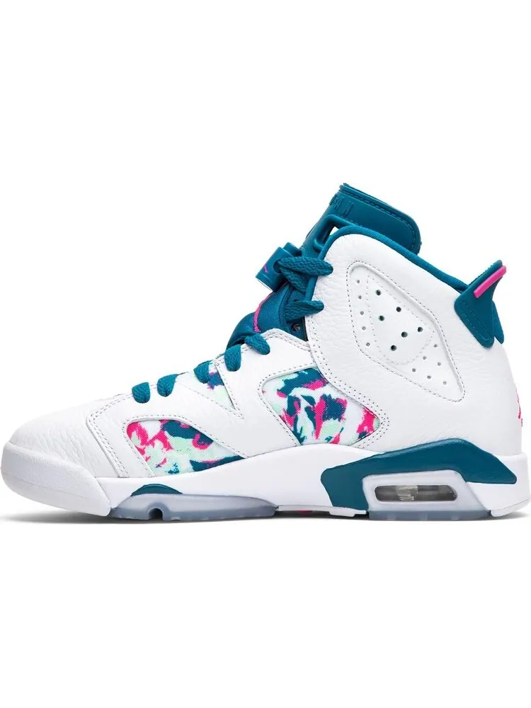 Кроссовки Air Jordan 6 Retro GS Green Abyss — изображение 3 из 8, белый