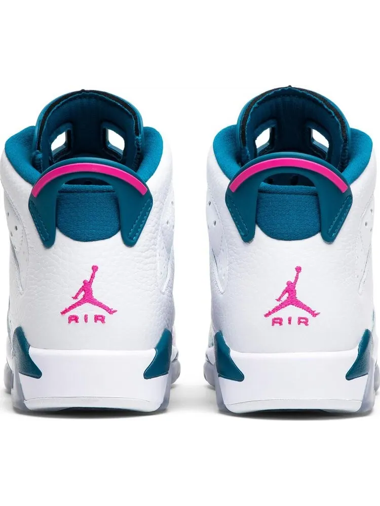 Кроссовки Air Jordan 6 Retro GS Green Abyss — изображение 6 из 8, белый