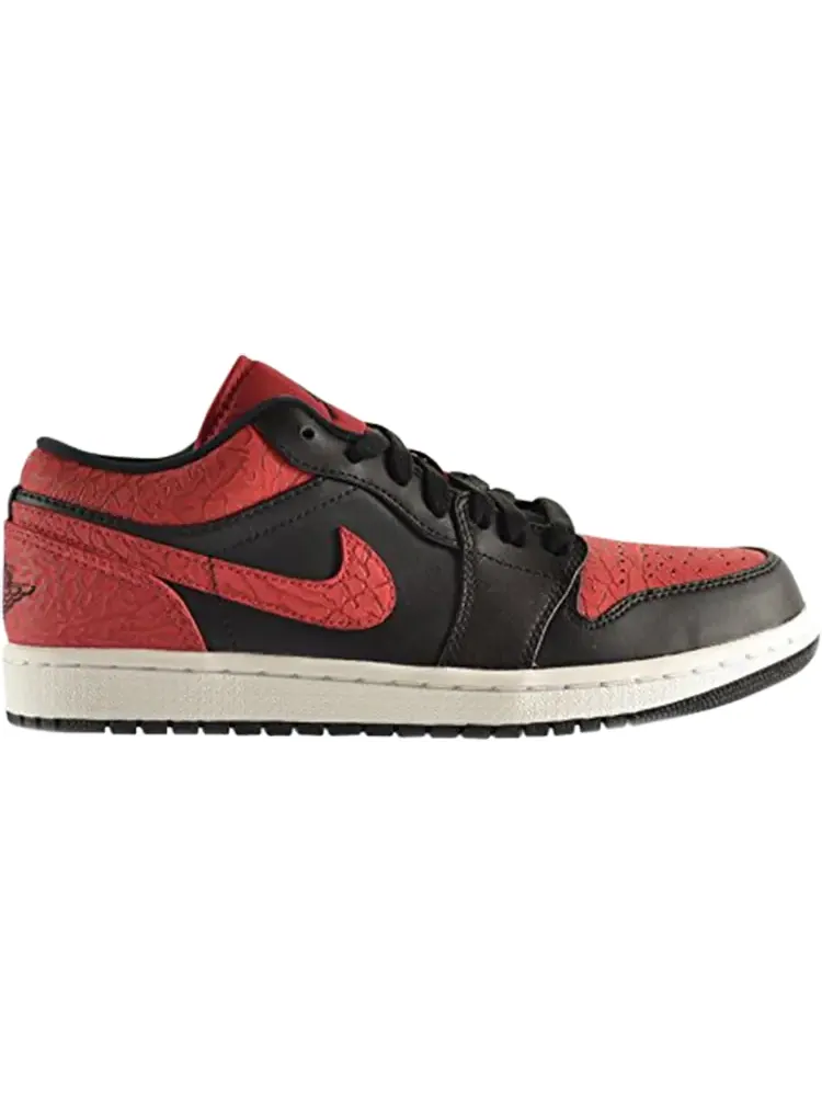 Кроссовки Air Jordan 1 Retro Low Bred — изображение 1 из 1, черный красный