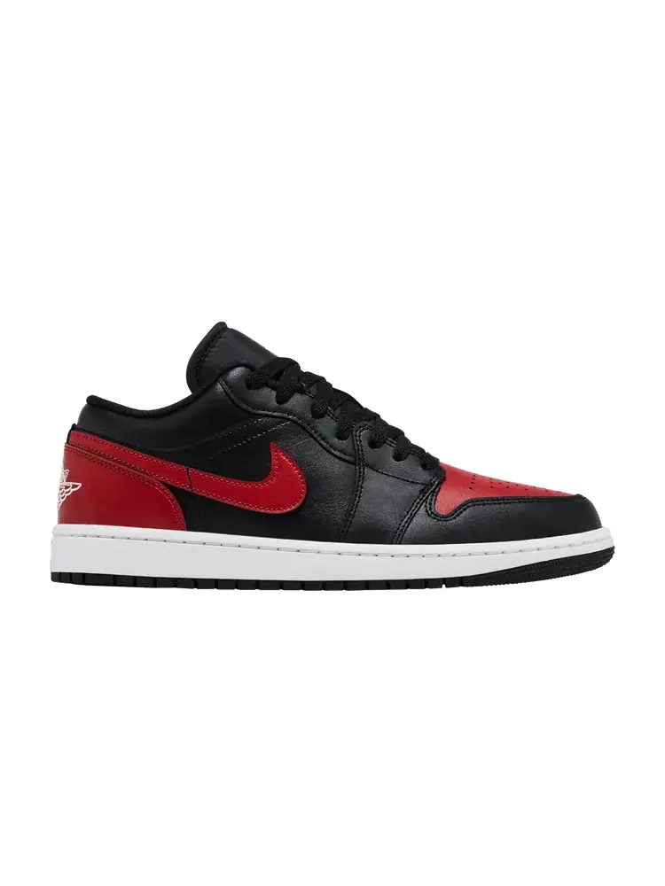 Кроссовки Air Jordan 1 Low 'Bred' Красные — изображение 1 из 9, черный/красный/белый