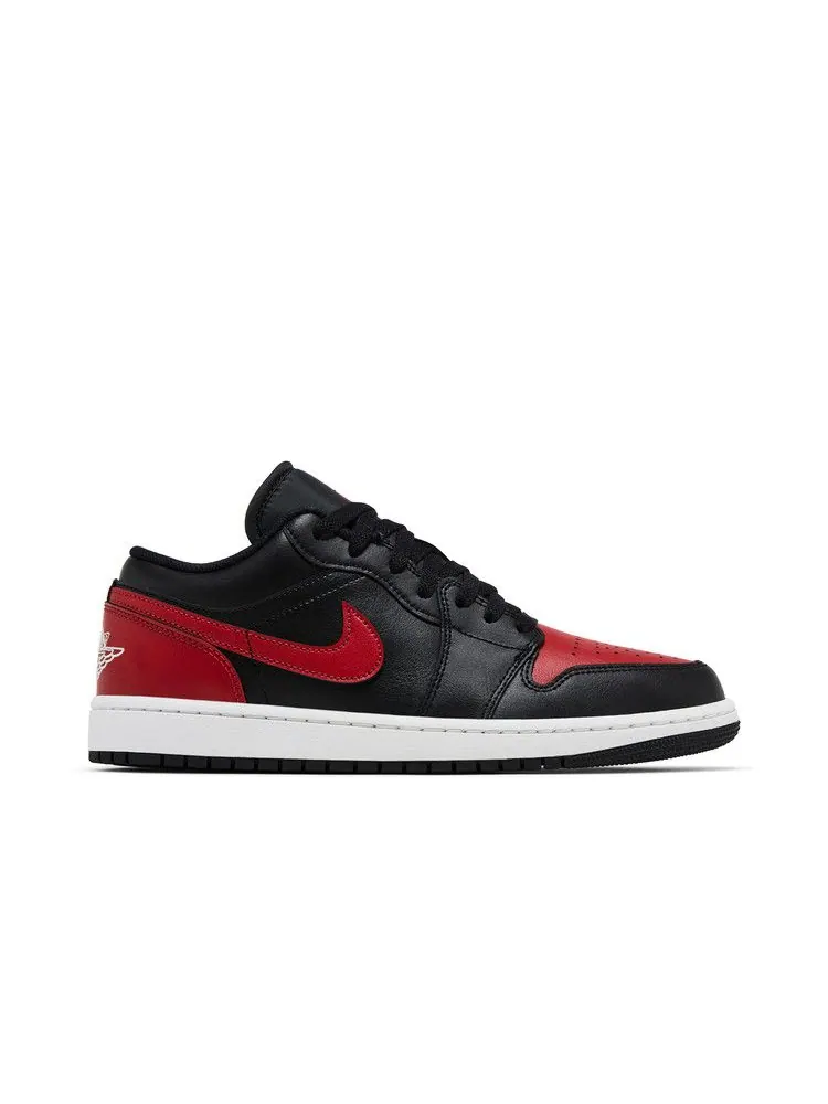 Кроссовки Air Jordan 1 Low 'Bred' Красные — изображение 2 из 9, черный/красный/белый