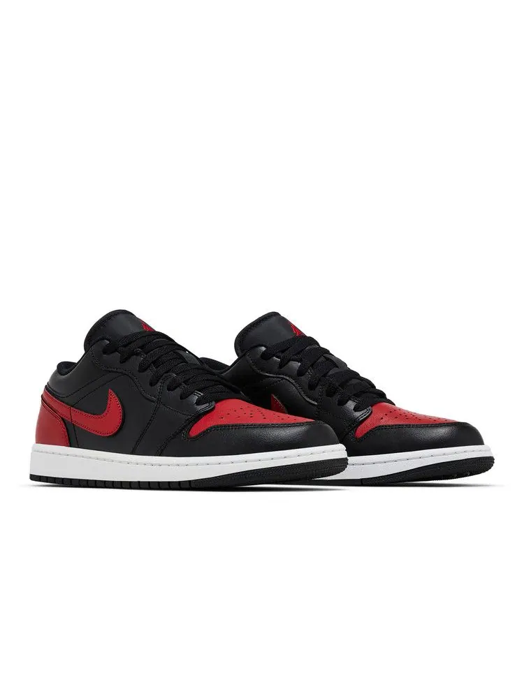 Кроссовки Air Jordan 1 Low 'Bred' Красные — изображение 9 из 9, черный/красный/белый