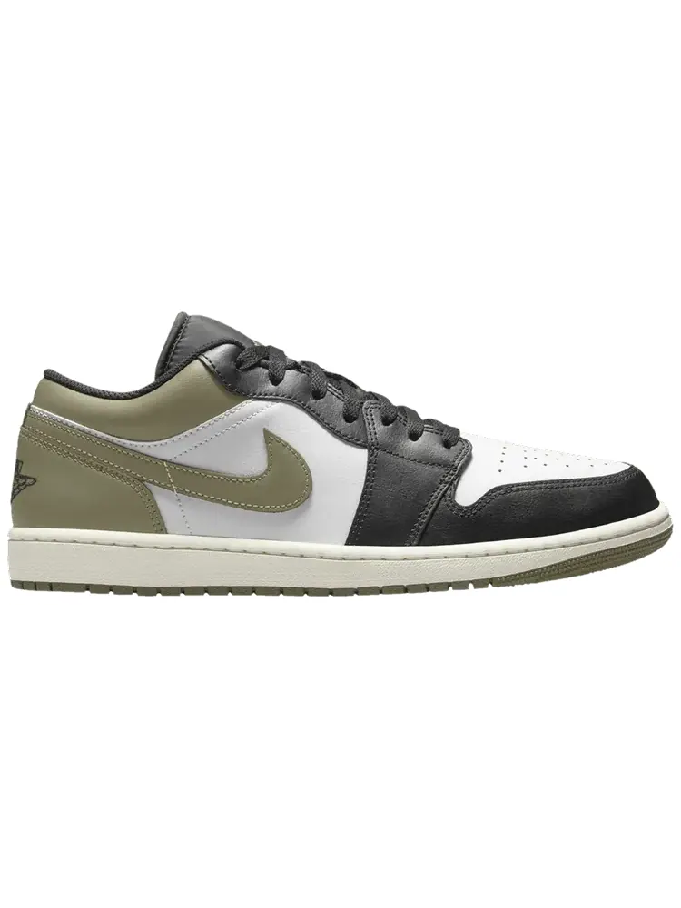 Кроссовки Air Jordan 1 Low 'Black Toe Medium Olive' — изображение 1 из 1, черный оливковый