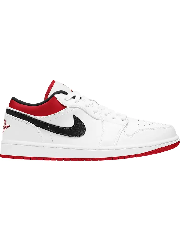 Кроссовки Air Jordan 1 Low White University Red — изображение 1 из 1, белый