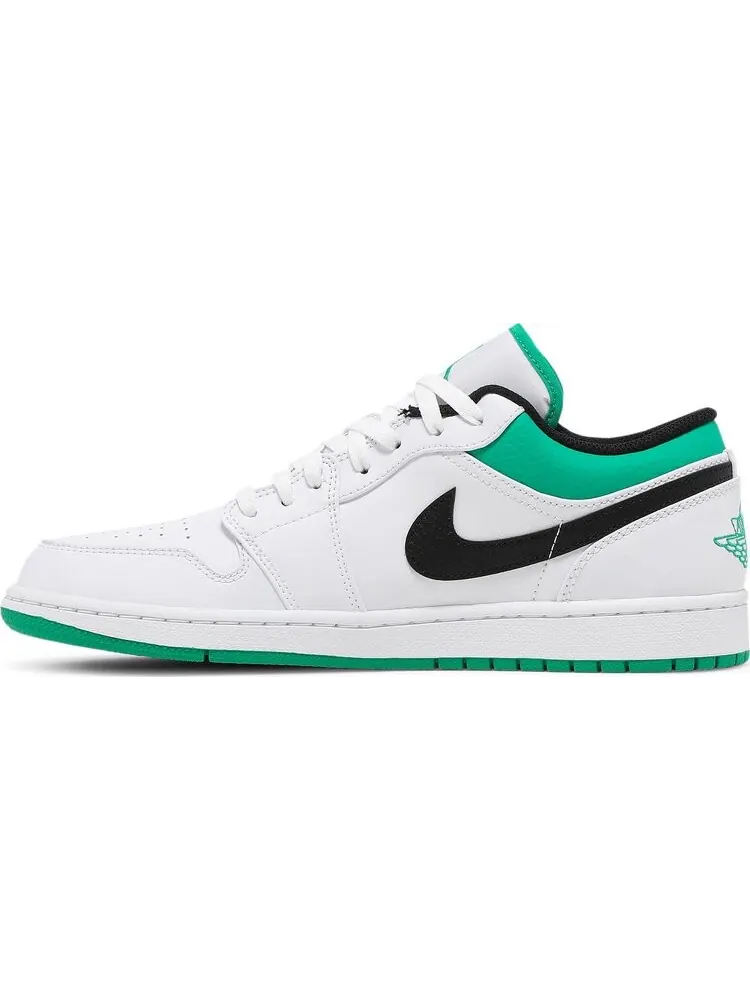Кроссовки Air Jordan 1 Low White Lucky Green — изображение 3 из 8, белый