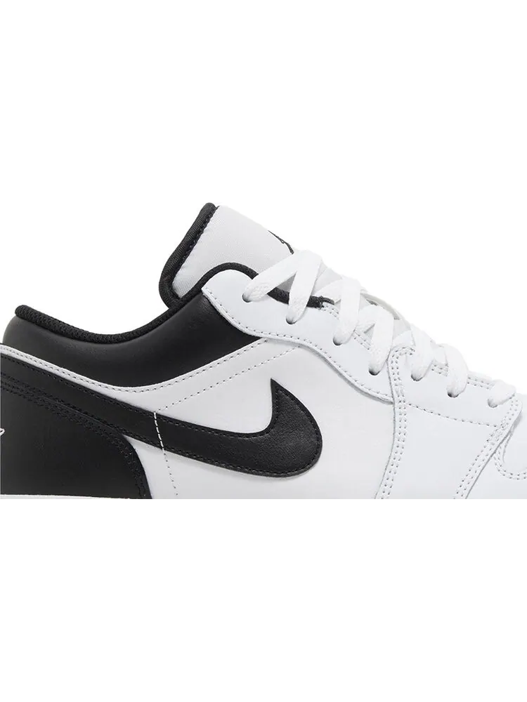 Кроссовки Air Jordan 1 Low 'White Black' — изображение 2 из 4, белый