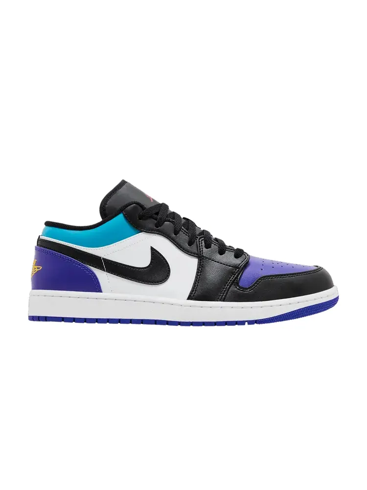 Кроссовки Air Jordan Air Jordan 1 Low 'Aqua' — изображение 1 из 9, белый/фиолетовый//черный