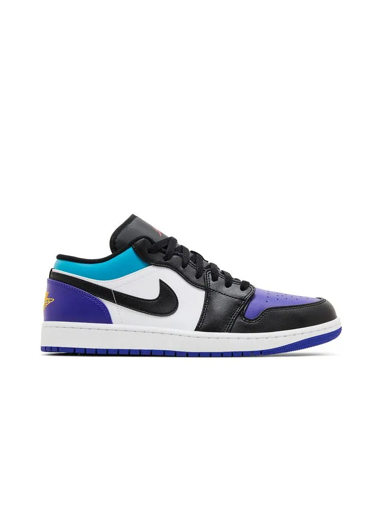 Кроссовки Air Jordan Air Jordan 1 Low 'Aqua' — изображение 2 из 9, белый/фиолетовый//черный
