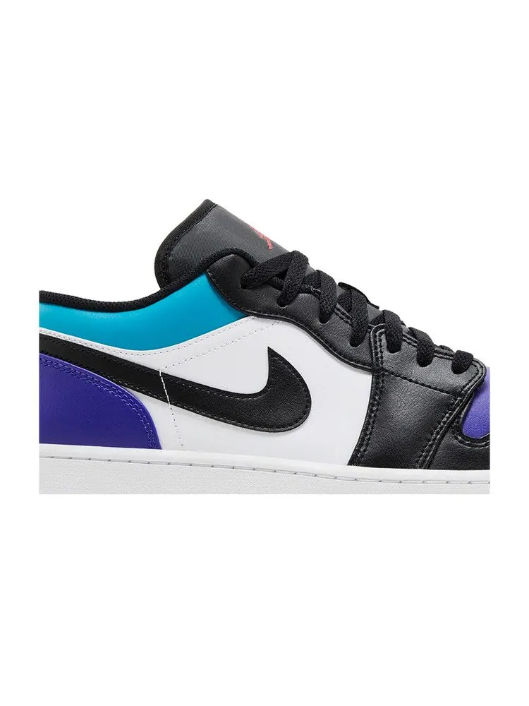 Кроссовки Air Jordan Air Jordan 1 Low 'Aqua' — изображение 3 из 9, белый/фиолетовый//черный