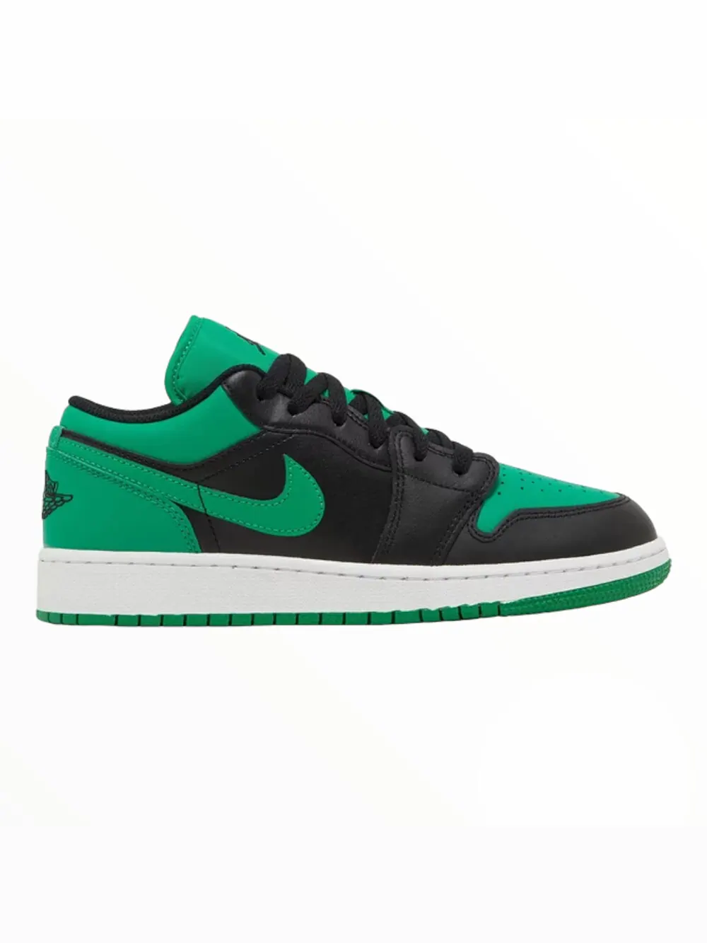 Кроссовки Nike Air Jordan 1 Low GS — изображение 1 из 1, зеленый/черный