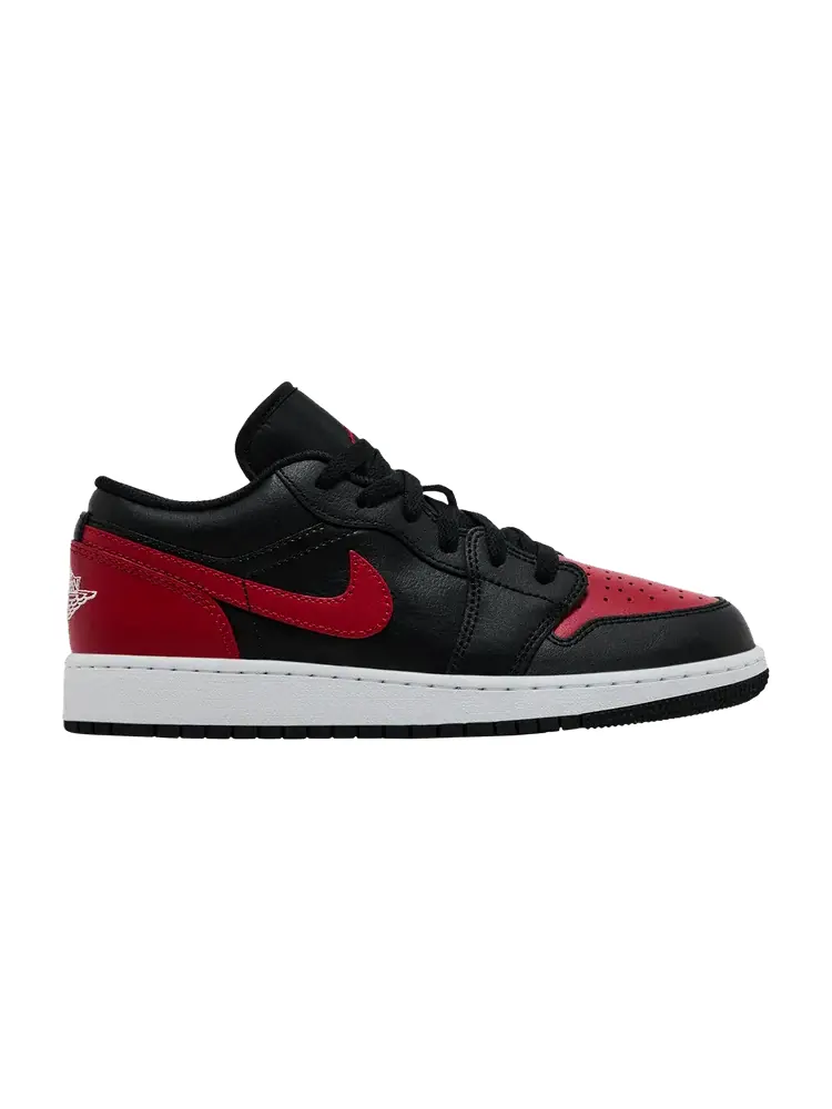 Кроссовки Air Jordan Air Jordan 1 Low GS 'Bred' — изображение 1 из 9, черный/красный/белый