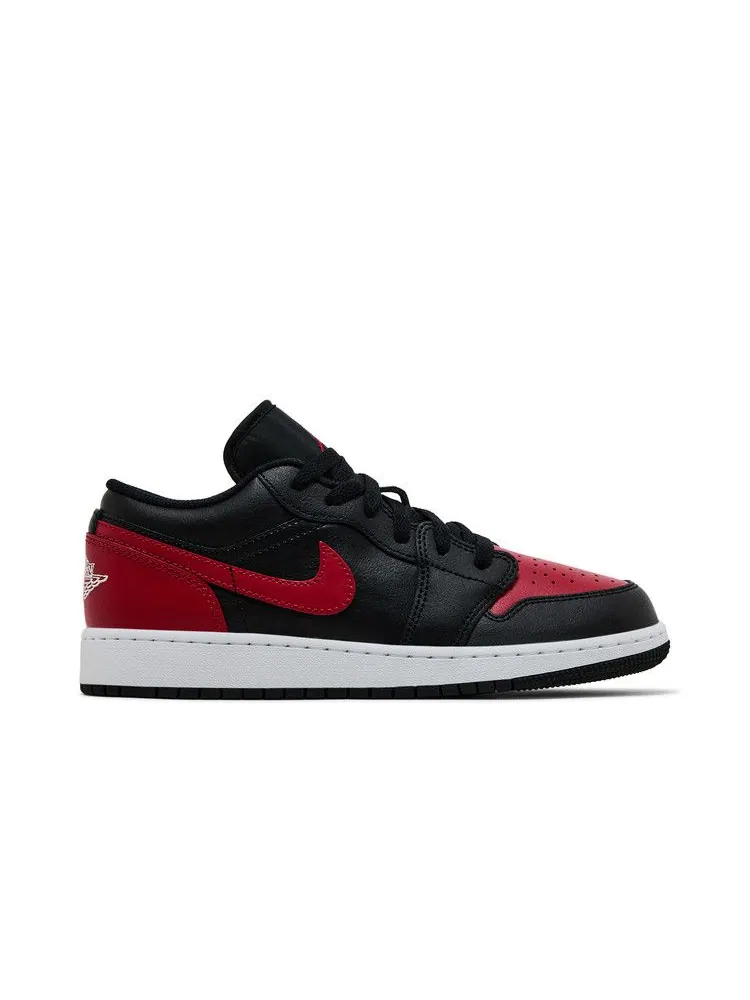 Кроссовки Air Jordan Air Jordan 1 Low GS 'Bred' — изображение 2 из 9, черный/красный/белый