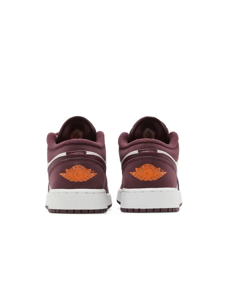 Кроссовки Air Jordan Air Jordan 1 Low GS 'Night Maroon' — изображение 7 из 9, оранжевый/белый