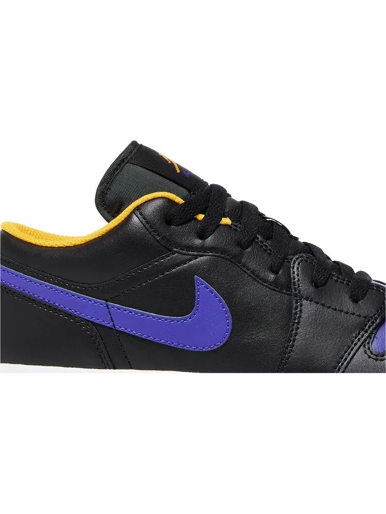 Кроссовки Air Jordan 1 Low GS Lakers — изображение 2 из 8, черный