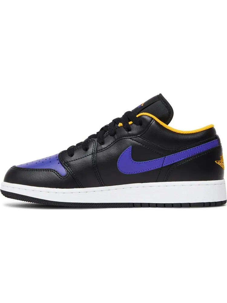 Кроссовки Air Jordan 1 Low GS Lakers — изображение 3 из 8, черный