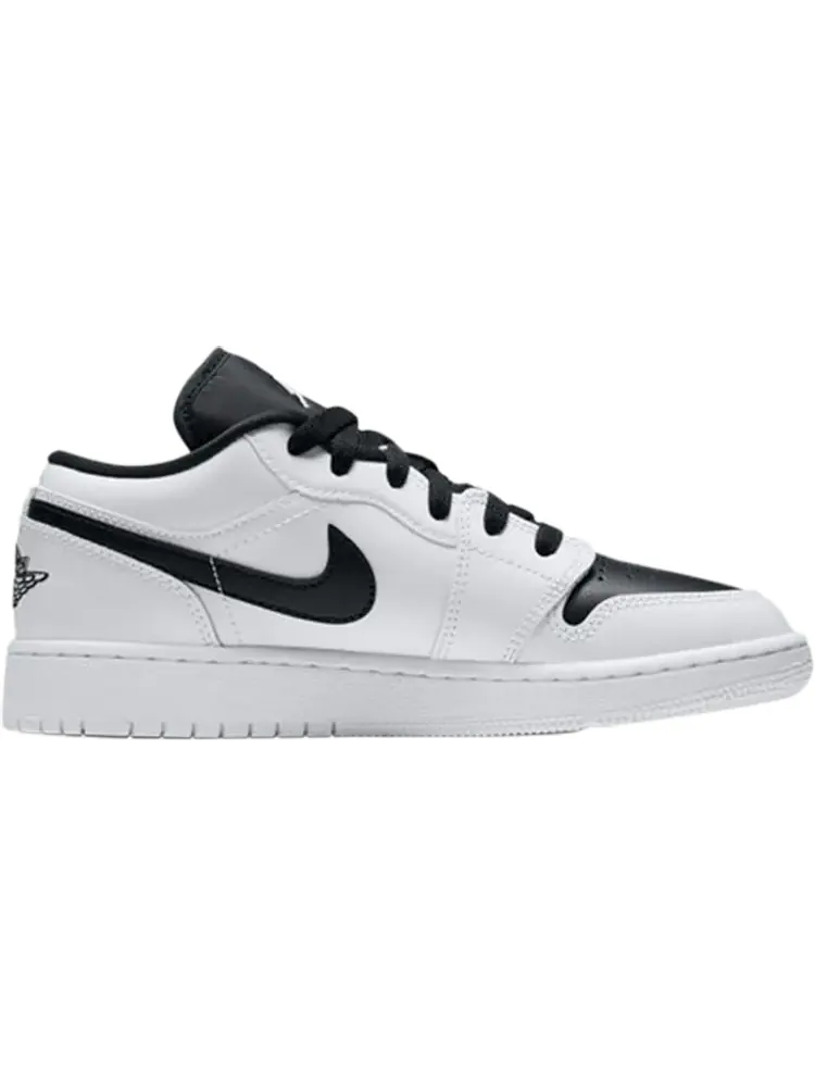 Кроссовки Air Jordan 1 Retro Low GS White Black — изображение 1 из 1, белый