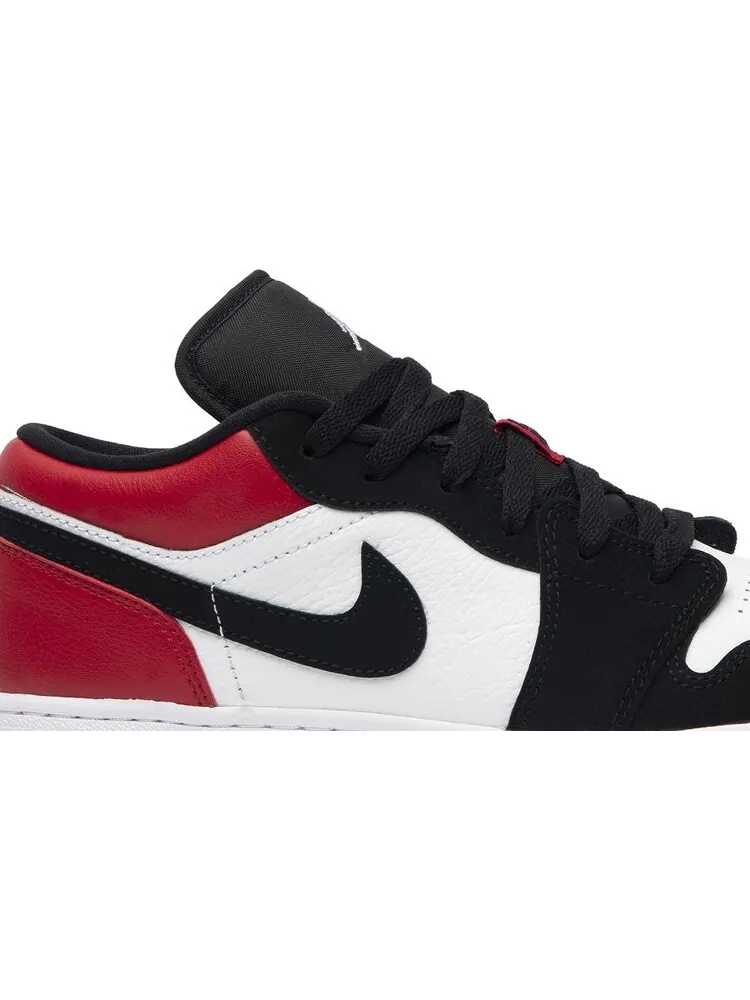 Кроссовки Air Jordan 1 Low GS Black Toe — изображение 2 из 8, белый