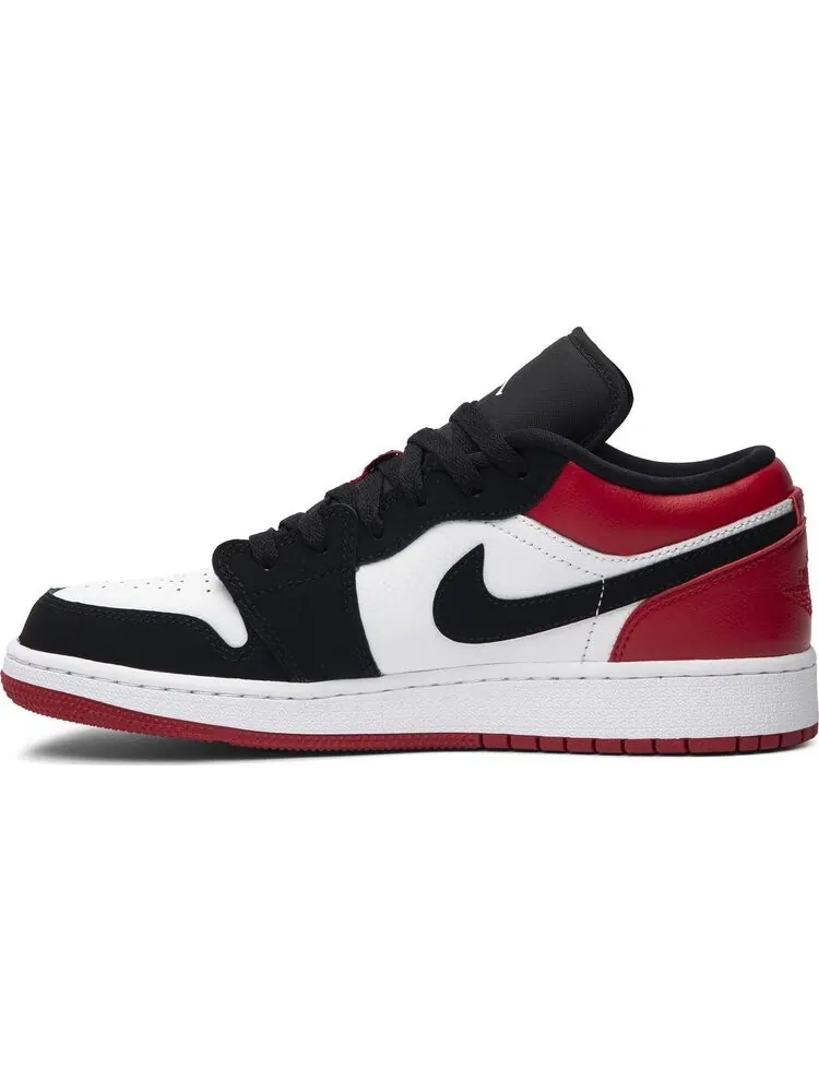 Кроссовки Air Jordan 1 Low GS Black Toe — изображение 3 из 8, белый