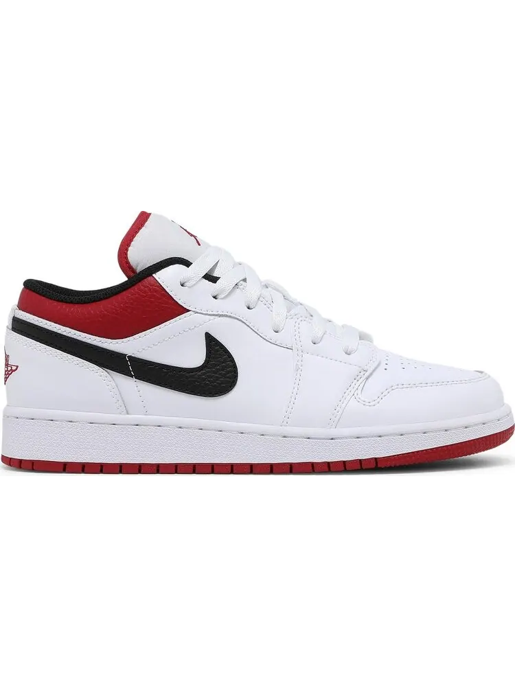 Кроссовки Air Jordan 1 Low GS White Gym — изображение 1 из 8, белый красный