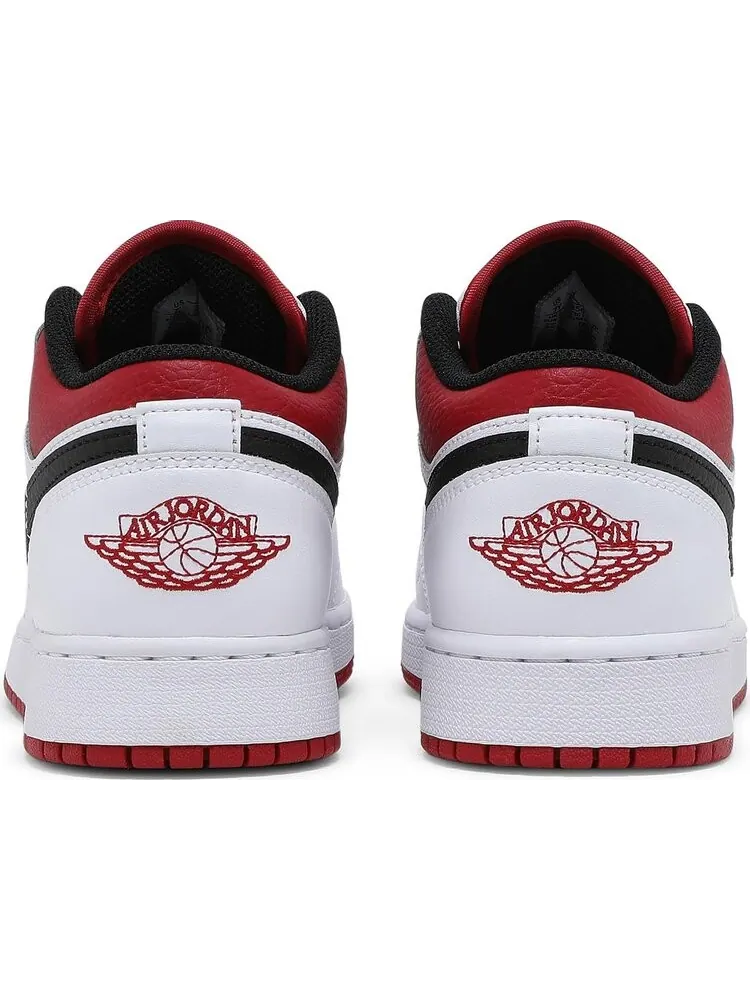 Кроссовки Air Jordan 1 Low GS White Gym — изображение 6 из 8, белый красный