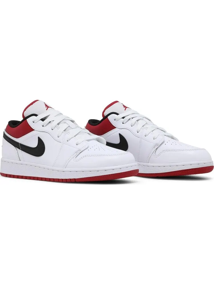 Кроссовки Air Jordan 1 Low GS White Gym — изображение 8 из 8, белый красный