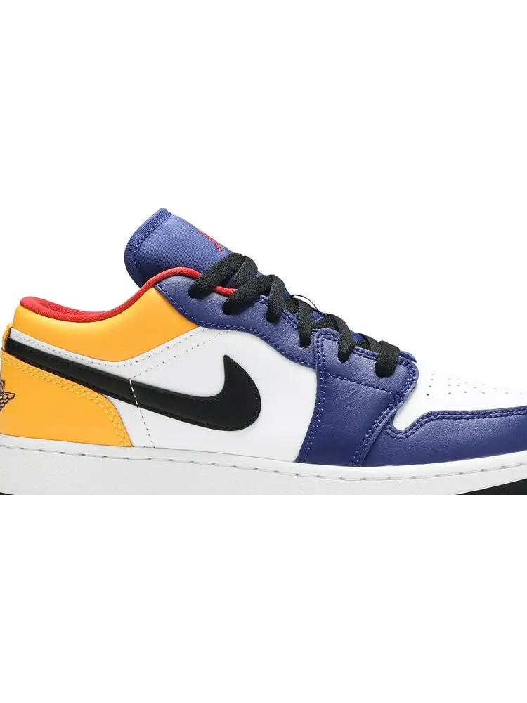 Кроссовки Air Jordan 1 Low GS Royal Yellow — изображение 2 из 7, белый