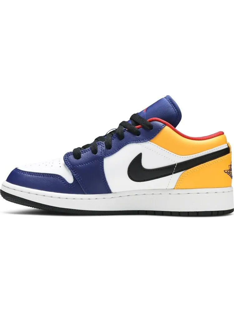Кроссовки Air Jordan 1 Low GS Royal Yellow — изображение 3 из 7, белый