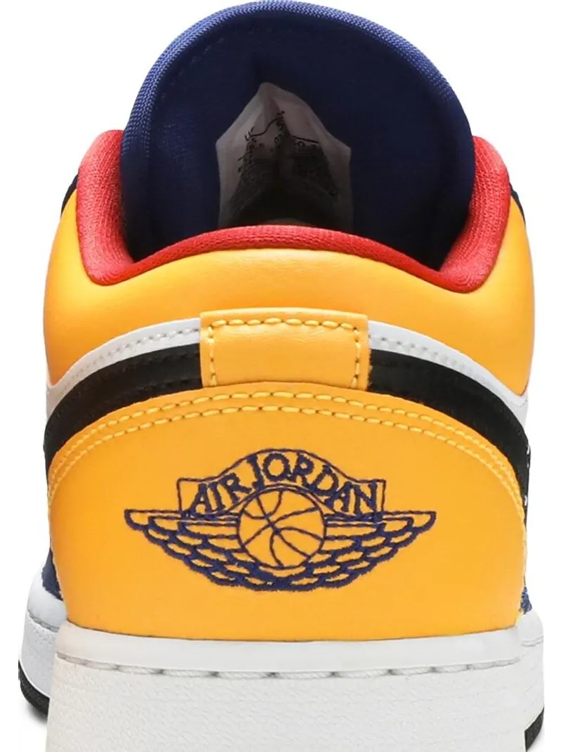 Кроссовки Air Jordan 1 Low GS Royal Yellow — изображение 6 из 7, белый