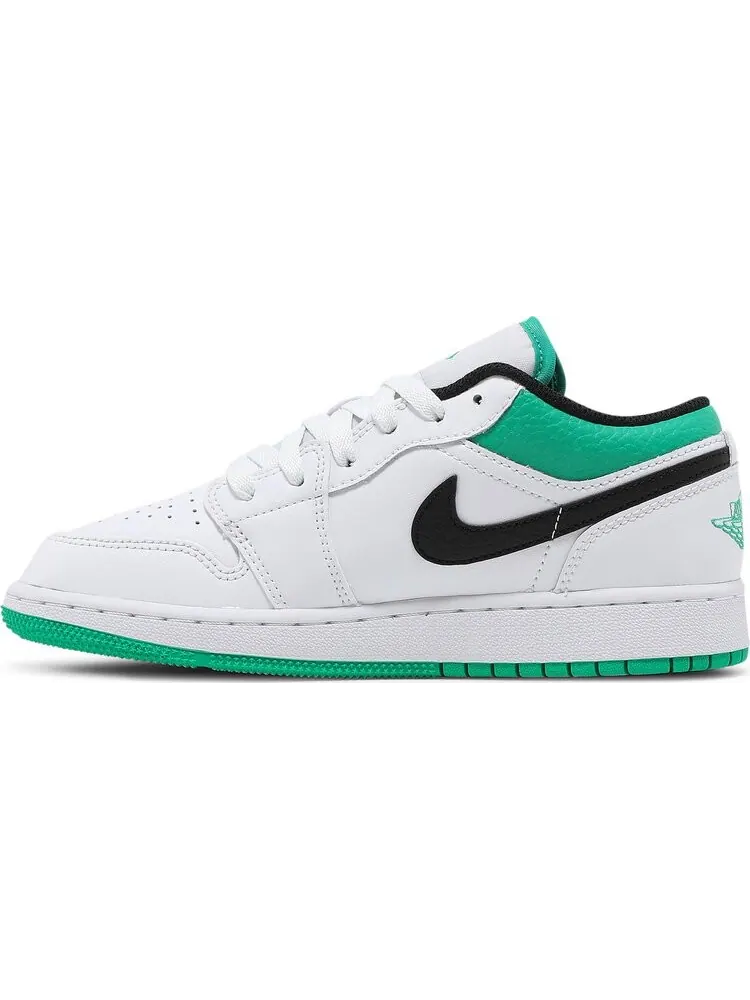 Кроссовки Air Jordan 1 Low GS White Lucky Green — изображение 3 из 8, белый
