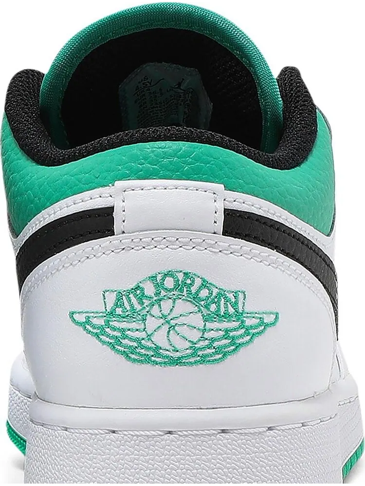 Кроссовки Air Jordan 1 Low GS White Lucky Green — изображение 7 из 8, белый