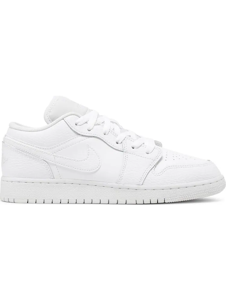Кроссовки Air Jordan 1 Low GS Triple White — изображение 1 из 8, белый