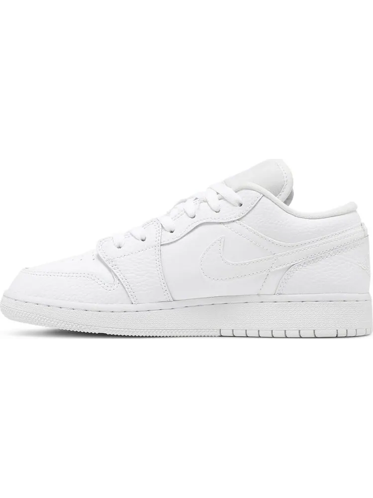 Кроссовки Air Jordan 1 Low GS Triple White — изображение 3 из 8, белый