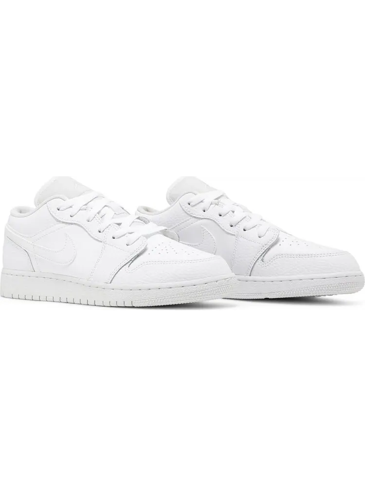Кроссовки Air Jordan 1 Low GS Triple White — изображение 8 из 8, белый