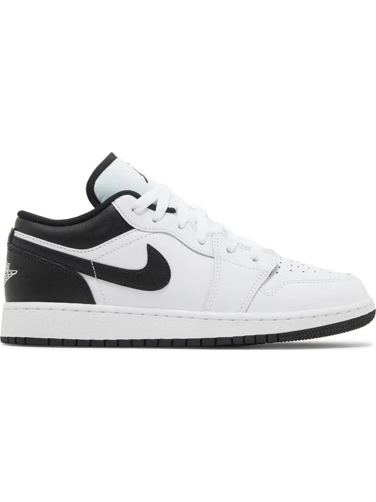 Кроссовки Air Jordan 1 Low GS 'White Black' — изображение 1 из 4, белый
