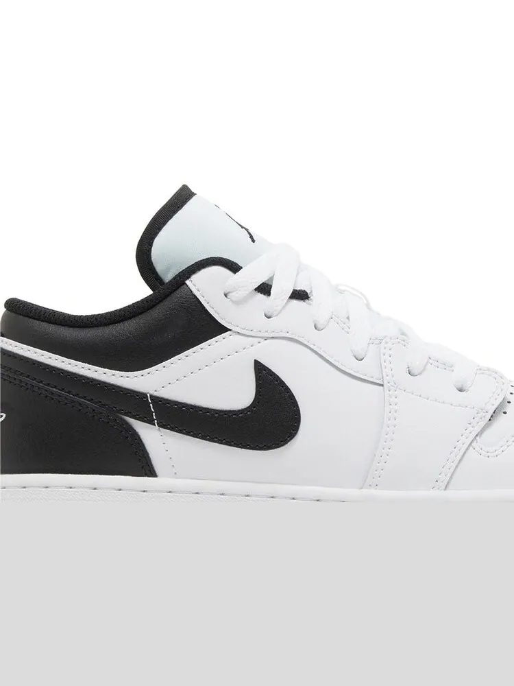 Кроссовки Air Jordan 1 Low GS 'White Black' — изображение 2 из 4, белый