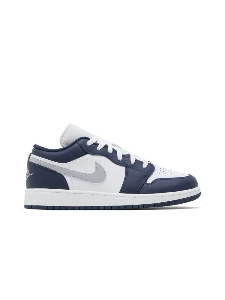 Кроссовки Air Jordan 1 Low GS Midnight Navy Wolf Grey — изображение 1 из 4, темно-синий серый