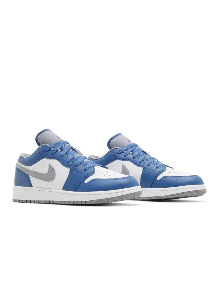Кроссовки Air Jordan Air Jordan 1 Low GS 'True Blue Cement' — изображение 9 из 9, синий/серый/белый