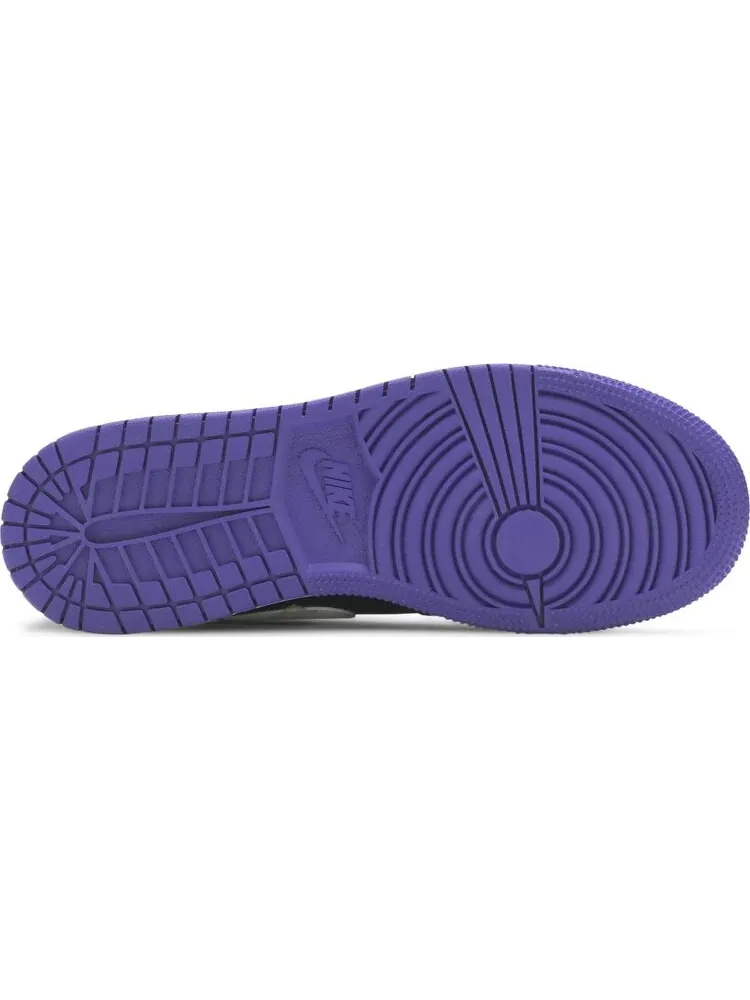 Кроссовки Air Jordan 1 Low GS Black Court Purple — изображение 4 из 8, фиолетовый