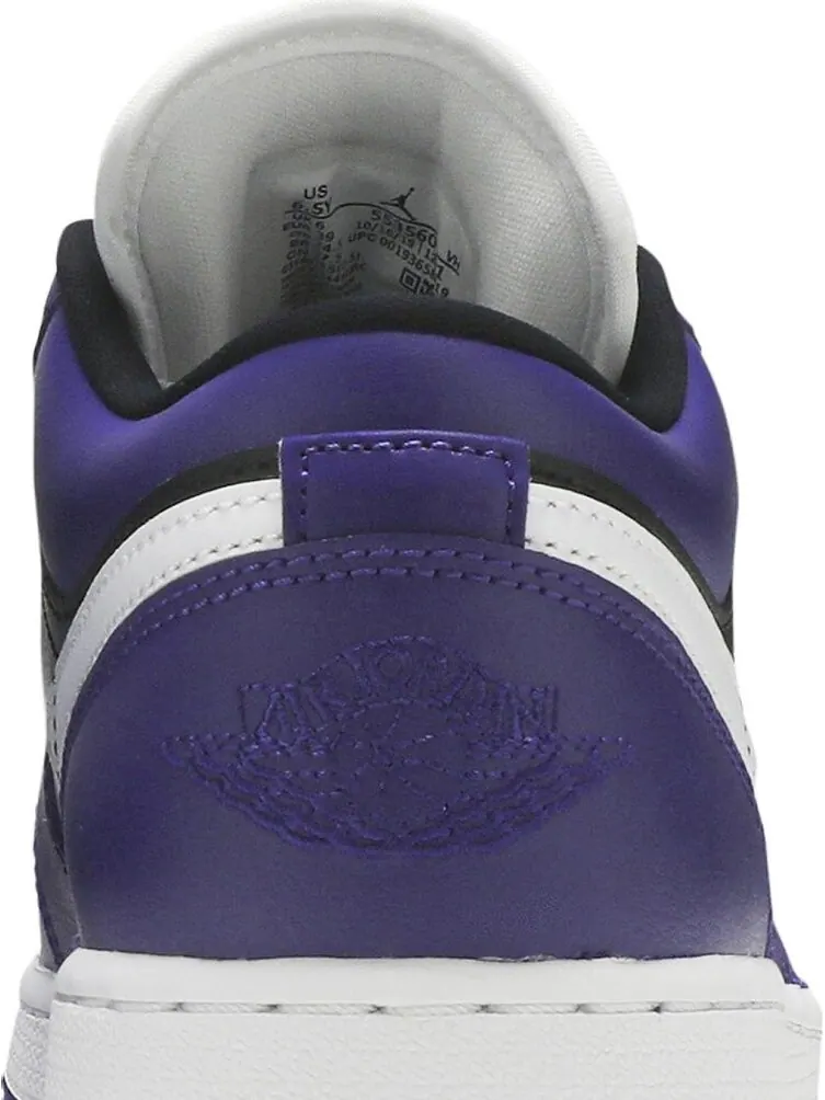 Кроссовки Air Jordan 1 Low GS Black Court Purple — изображение 7 из 8, фиолетовый